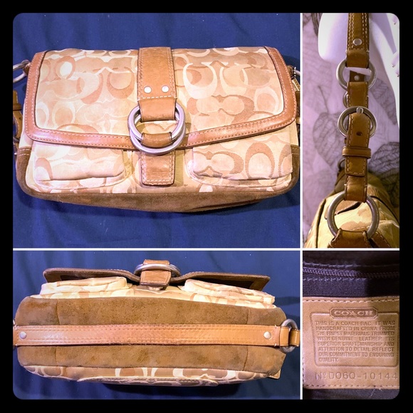 🎉SOLD🎉Coach 10144 Brown & Tan Sig. C Shoulder - Picture 6 of 8